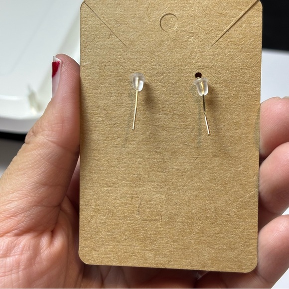 Goldtone Oval Kitty Cat Earrings, Women's Fashion Earrings, Gift for Cat Mom - Picture 5 of 5